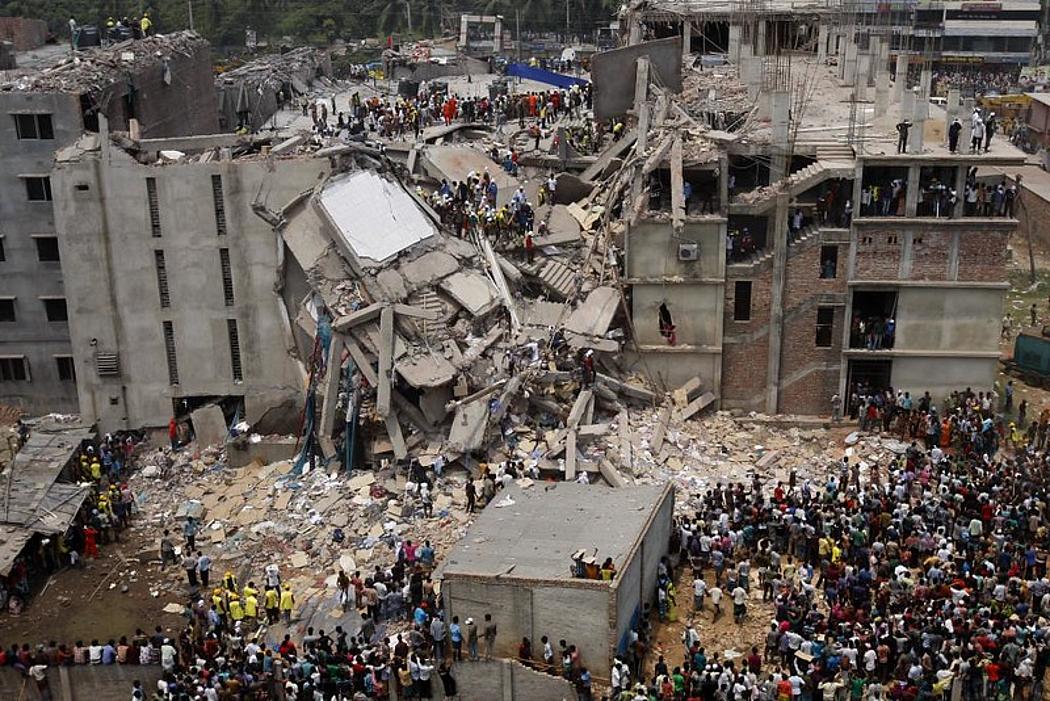 Eingestürzte Textilfabrik in Bangladesh.