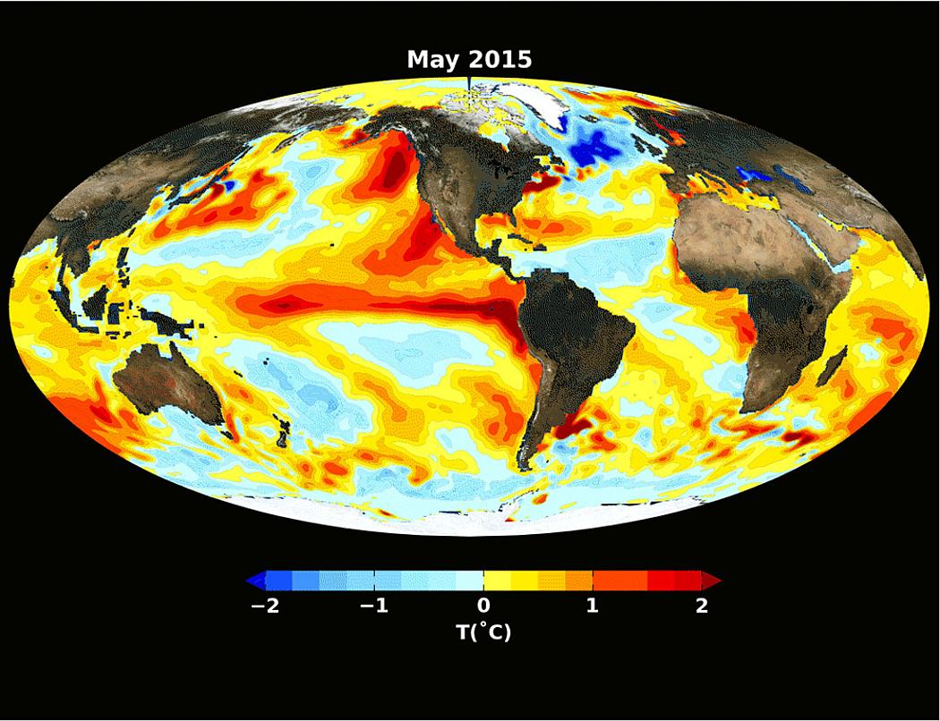 Im Frühjahr 2015 startete der letzte El Niño, der einer der stärksten je beobachteten war. (Bild: © NASA)