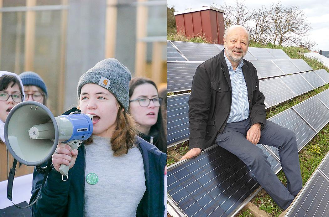 Fridays for Future-Aktivistin Annika Rittmann und Mitbegründer des EEG Hans-Josef Fell