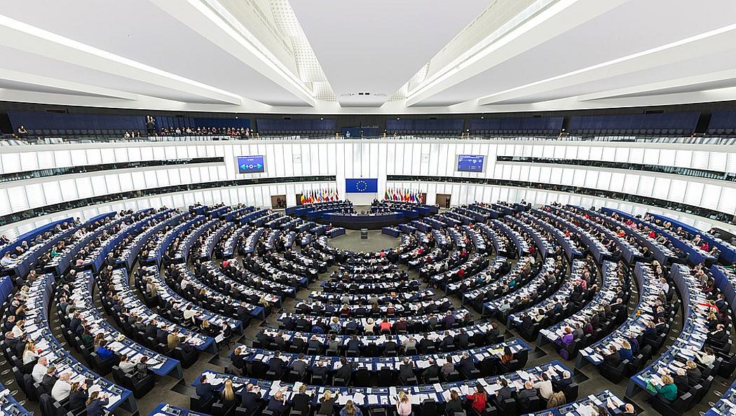 Plenarsaal des Europäischen Parlaments in Strasbourg