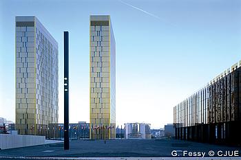 Der Sitz des Gerichtshofs der Europäischen Union in Luxemburg an dem auch das Gericht der Europäischen Union angesiedelt ist.