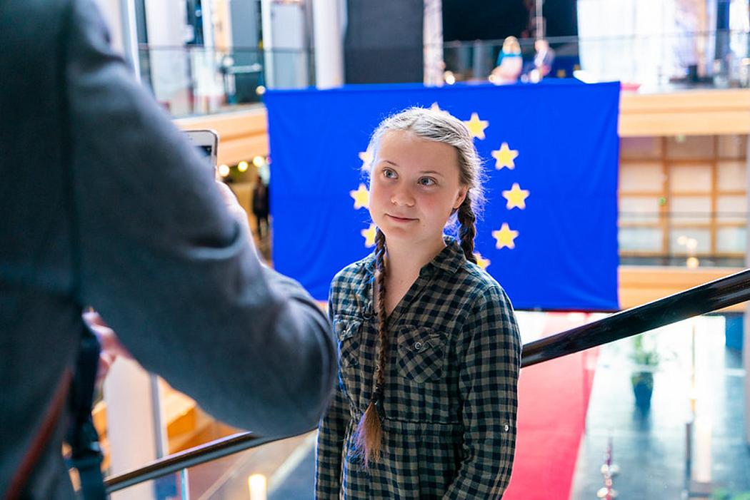 KLimaaktivistin Greta Thunberg zu Besuch im EU-Parlament 