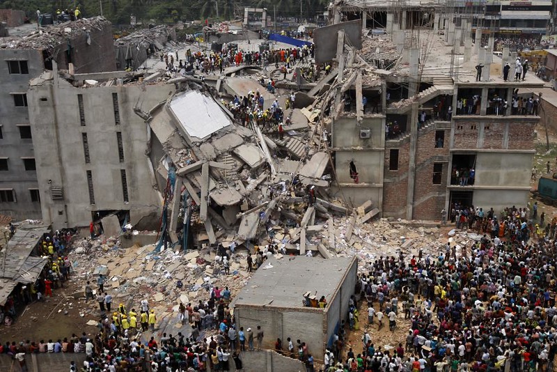 Eingestürzte Textilfabrik in Bangladesh.